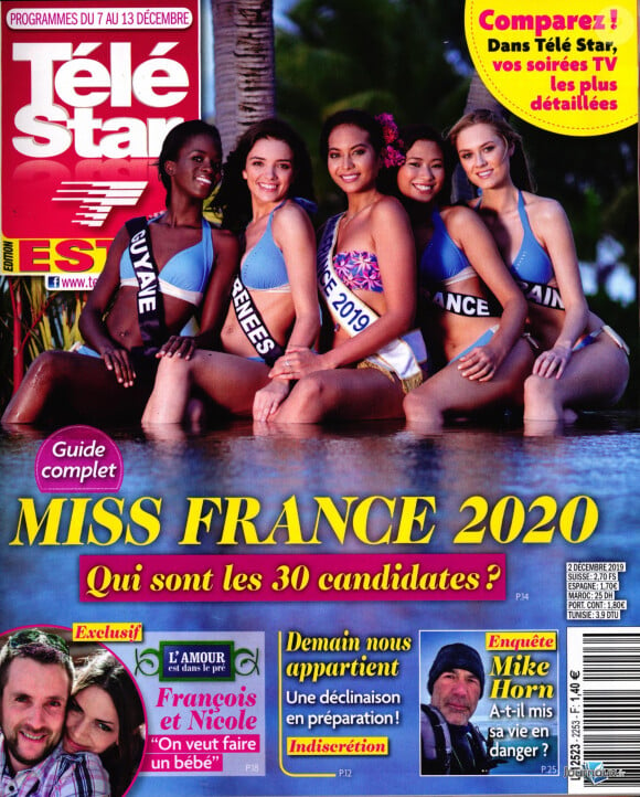 Couverture du magazine "Télé Star", programmes du 7 au 13 décembre 2019.