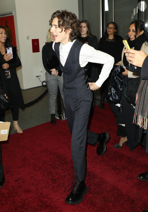 Timothee Chalamet - Les célébrités lors de l'avant-première du film 'Les Filles du docteur March' au MoMa à New York, le 7 décembre 2019.