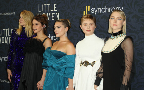 Laura Dern, Emma Watson, Florence Pugh, Eliza Scanlen et Saoirse Ronan - Les célébrités lors de l'avant-première du film 'Les Filles du docteur March' au MoMa à New York, le 7 décembre 2019.