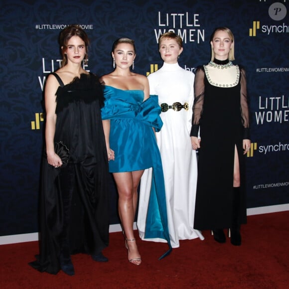 Emma Watson, Florence Pugh, Eliza Scanlen, Saoirse Ronan - Les célébrités lors de l'avant-première du film 'Les Filles du docteur March' au MoMa à New York, le 7 décembre 2019.