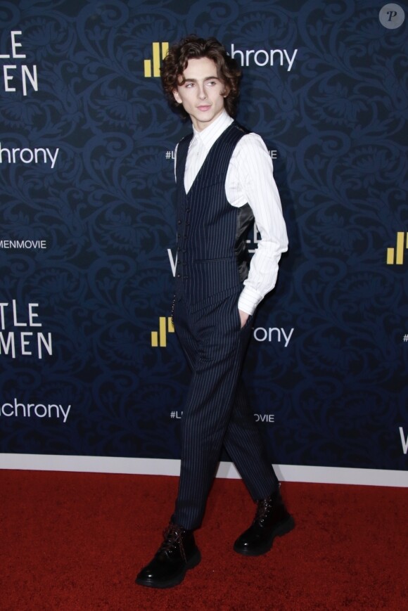 Timothée Chalamet - Les célébrités lors de l'avant-première du film 'Les Filles du docteur March' au MoMa à New York, le 7 décembre 2019.