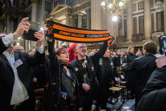 Illustration - Messe en hommage à Johnny Hallyday en l'église La Madeleine à Paris, deux ans après sa mort. Le 9 décembre 2019 © Tiziano Da Silva / Bestimage