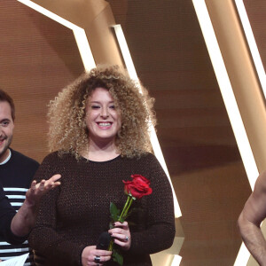 Exclusif - Antoine de Caunes, José Garcia, Trois Café Gourmands (Mylène Madrias, Sébastien Gourseyrol et Jérémy Pauly - révélation musicale de l'année) lors de la cérémonie de la 1ère édition des "Olympia Awards" (cérémonie récompensant des artistes de la musique et de l'humour, présentée par A. de Caunes) à l'Olympia. Paris, le 11 décembre 2019. © Gorassini-Tribeca/Bestimage