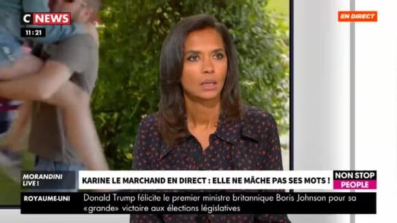 Karine Le Marchand invitée sur CNews, le 13 décembre 2019