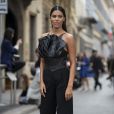 Tina Kunakey - Arrivées au défilé Giorgio Armani printemps-été 2020 lors de la Fashion Week de Milan, le 22 septembre 2019.