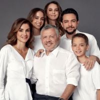 Rania et Abdullah de Jordanie et leurs quatre beaux enfants, lumineux pour 2020