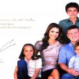 Abdullah II et Rania de Jordanie : carte de voeux de janvier 2009, avec leurs enfants Hussein (14 ans), Iman (12 ans), Salma (8 ans) et Hashem (4 ans).