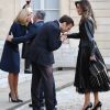 Emmanuel Macron et son épouse Brigitte accueillant à l'Elysée le roi Abdullah II et la reine Rania de Jordanie le 29 mars 2019. © David Niviere/ABACAPRESS.COM