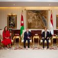 La reine Rania et le roi Abdullah II de Jordanie reçus par le président égyptien Abdel Fattah El Sisi et sa femme Entissar El Sisi le 10 octobre 2019 au Caire.