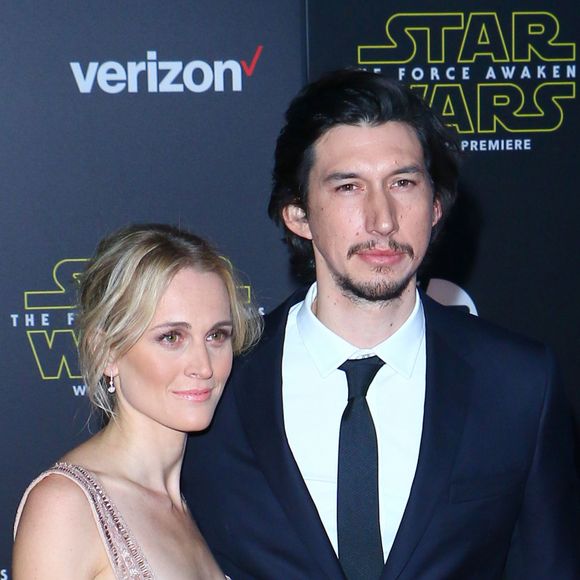 Adam Driver et sa femme Joanne Tucker à la soirée "Star Wars: The Force Awakens" à Hollywood, le 14 décembre 2015.