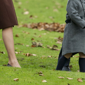 Le prince William, Catherine Kate Middleton, leurs enfants le prince George de Cambridge et la princesse Charlotte de Cambridge, James Midldleton - Le duc et la duchesse de Cambridge en famille à la messe de Noël à Englefield le 25 décembre 2016.