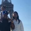Chanel Iman, son mari Sterling Shepard et leur fille Caliclay à Paris. Juin 2019.