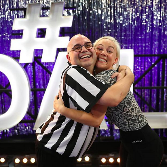 Yoann Riou dans "Danse avec les stars" saison 10, avec sa partenaire Emmanuelle Berne, octobre 2019.