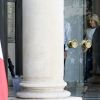 Brigitte Macron repérée dans le hall du palais de l'Elysée quelques heures avant la réception de Noël, le 18 décembre 2019 à Paris. © Stéphane Lemouton / Bestimage