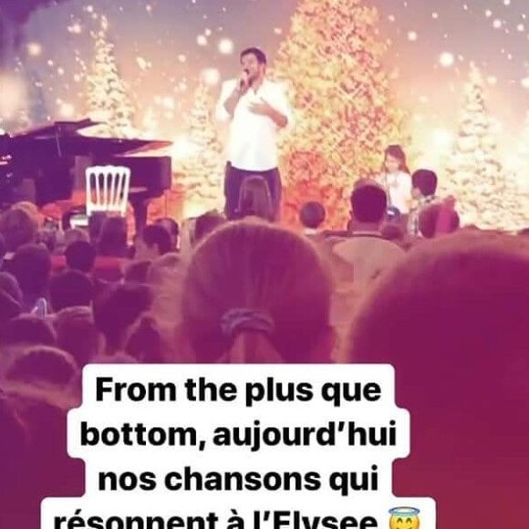 Amir au Noël de l'Elysée, le 18 décembre 2019.