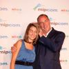 Sophie Beliveau et Messmer - Photocall lors de la soirée du Mipcom à l'hôtel Martinez à Cannes, le 13 octobre 2014.