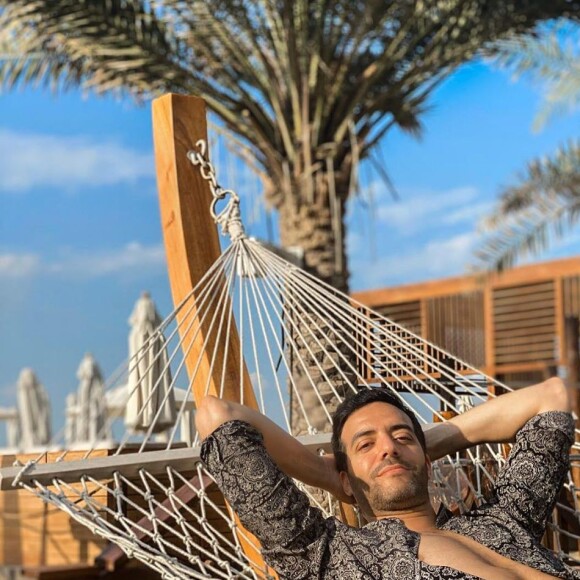 Tarek Boudali en mode repos à Dubaï, décembre 2019.