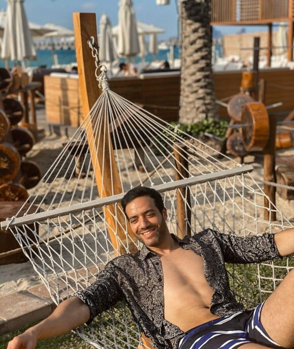Tarek Boudali en mode repos à Dubaï, décembre 2019.