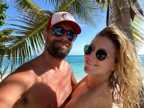 Emilie Picch en vacances en Guadeloupe avec son fiancé, le 2 janvier 2020