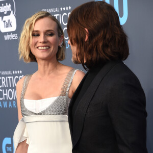 Diane Kruger et son compagnon Norman Reedus lors des "23ème Critics Choice Awards" au Barker Hangar à Los Angeles, le 11 janvier 2018. © Chris Delmas/Bestimage