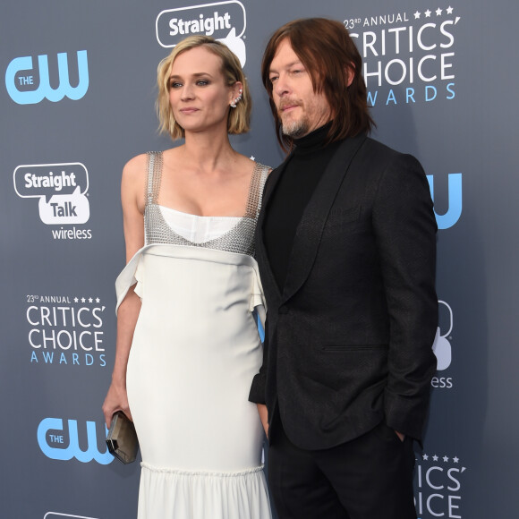 Diane Kruger et son compagnon Norman Reedus lors des "23ème Critics Choice Awards" au Barker Hangar à Los Angeles, le 11 janvier 2018. © Chris Delmas/Bestimage