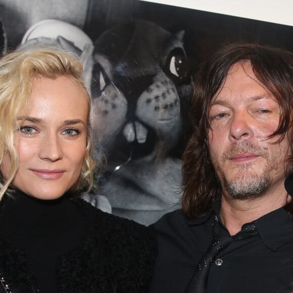 Diane Kruger, Norman Reedus lors du vernissage de son exposition photo "The sun's coming up ...like a big bald head" avec Diane Kruger à la Galerie Hors Champs à Paris le 15 Décembre 2016. © Denis Guignebourg/Bestimage