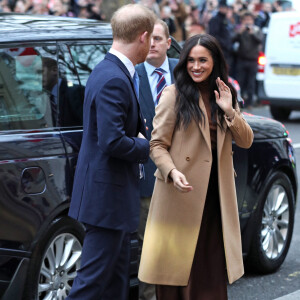 Meghan Markle et le prince Harry à la Maison du Canada, à Londres, le 7 janvier 2020.