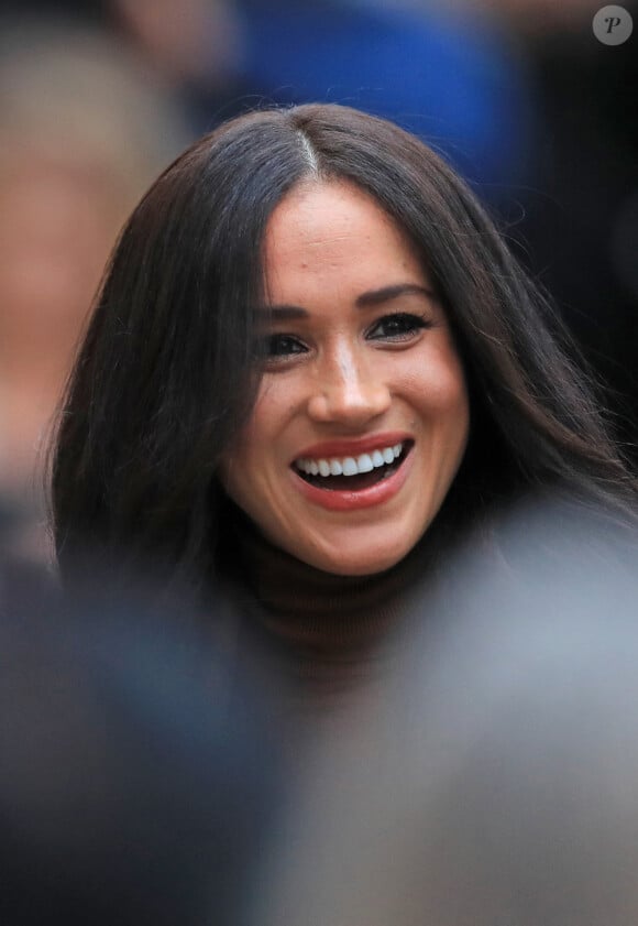 Meghan Markle et le prince Harry à la Maison du Canada, à Londres, le 7 janvier 2020.