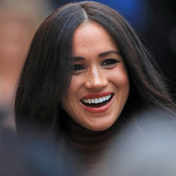 Meghan Markle et le prince Harry à la Maison du Canada, à Londres, le 7 janvier 2020.