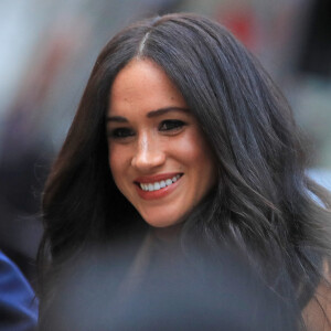 Meghan Markle et le prince Harry à la Maison du Canada, à Londres, le 7 janvier 2020.