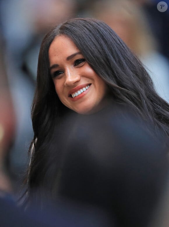 Meghan Markle et le prince Harry à la Maison du Canada, à Londres, le 7 janvier 2020.