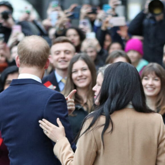 Meghan Markle et le prince Harry à la Maison du Canada, à Londres, le 7 janvier 2020.