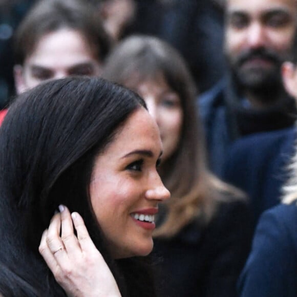 Meghan Markle et le prince Harry à la Maison du Canada, à Londres, le 7 janvier 2020.