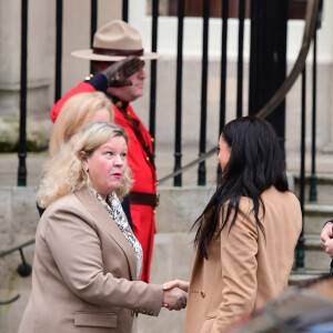 Le prince Harry, duc de Sussex, et Meghan Markle, duchesse de Sussex, à leur arrivée à la Canada House à Londres. Le 7 janvier 2020