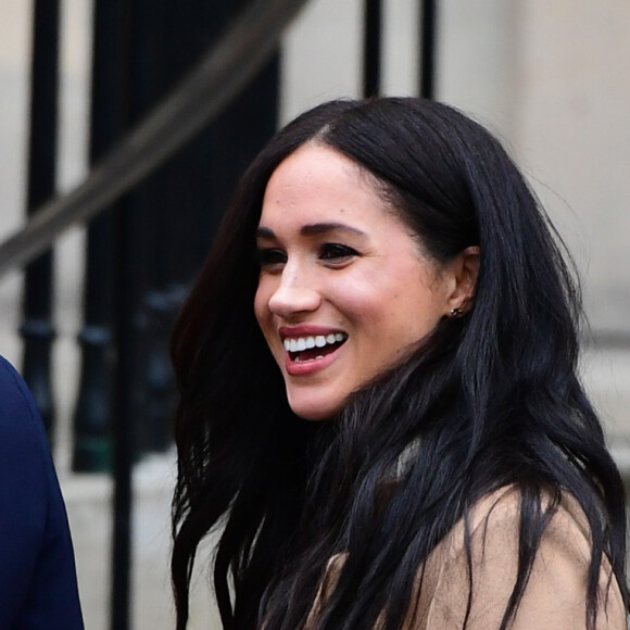 Le prince Harry, duc de Sussex, et Meghan Markle, duchesse de Sussex, à leur arrivée à la Canada House à Londres. Le 7 janvier 2020