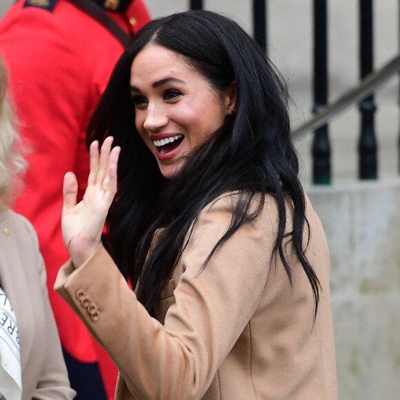 Le prince Harry, duc de Sussex, et Meghan Markle, duchesse de Sussex, à leur arrivée à la Canada House à Londres. Le 7 janvier 2020