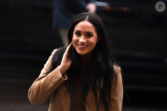 Meghan Markle, duchesse de Sussex, en visite à la Canada House à Londres. Le 7 janvier 2020.