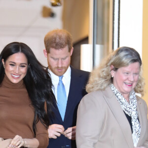 Meghan Markle, duchesse de Sussex, et le prince Harry, duc de Sussex, ont honoré leur premier engagement de l'année, en se rendant à la Canada House à Londres. Le 7 janvier 2020.