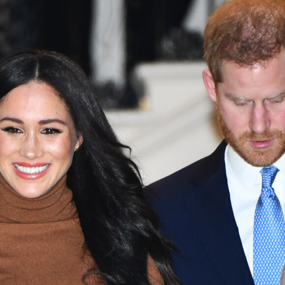 Meghan Markle, duchesse de Sussex, et le prince Harry, duc de Sussex, ont honoré leur premier engagement de l'année, en se rendant à la Canada House à Londres. Le 7 janvier 2020.