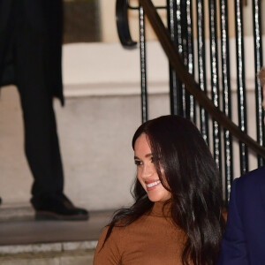 Meghan Markle, duchesse de Sussex, et le prince Harry, duc de Sussex, ont honoré leur premier engagement de l'année, en se rendant à la Canada House à Londres. Le 7 janvier 2020  7 January 2020. Duke & Duchess of Sussex leave Canada House in London07/01/2020 - Londres