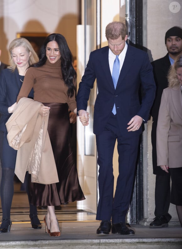 Meghan Markle, duchesse de Sussex, et le prince Harry, duc de Sussex, ont honoré leur premier engagement de l'année, en se rendant à la Canada House à Londres. Le 7 janvier 2020  7 January 2020. Duke & Duchess of Sussex leave Canada House in London07/01/2020 - Londres