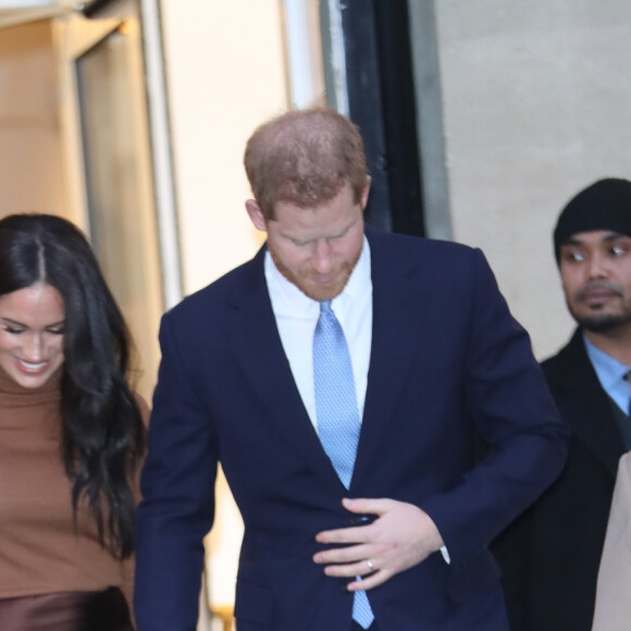 Meghan Markle, duchesse de Sussex, et le prince Harry, duc de Sussex, ont honoré leur premier engagement de l'année, en se rendant à la Canada House à Londres. Le 7 janvier 2020  London, UNITED KINGDOM - Harry and Meghan Markle Exit Canada House in London.07/01/2020 - Londres