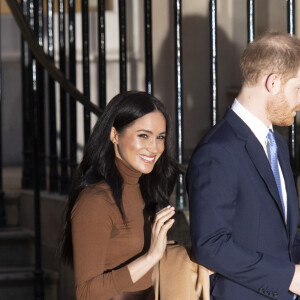 Meghan Markle, duchesse de Sussex, et le prince Harry, duc de Sussex, ont honoré leur premier engagement de l'année, en se rendant à la Canada House à Londres. Le 7 janvier 2020  7 January 2020. Duke & Duchess of Sussex leave Canada House in London07/01/2020 - Londres