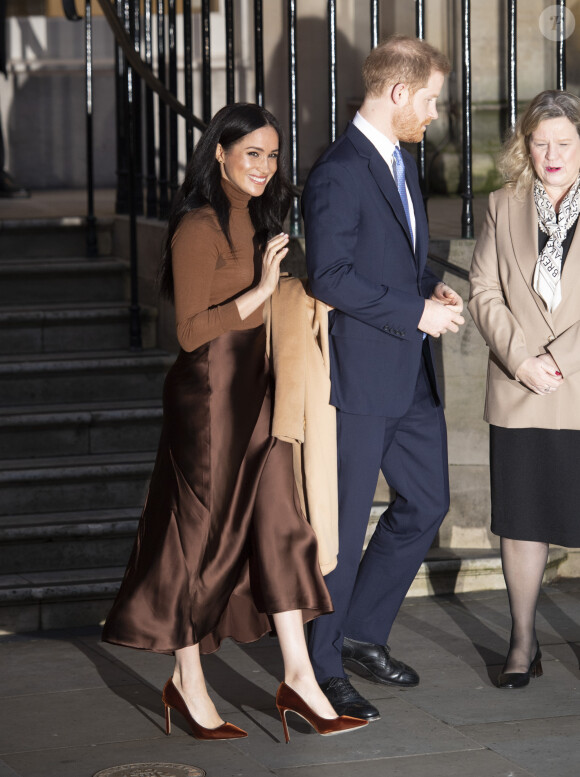 Meghan Markle, duchesse de Sussex, et le prince Harry, duc de Sussex, ont honoré leur premier engagement de l'année, en se rendant à la Canada House à Londres. Le 7 janvier 2020  7 January 2020. Duke & Duchess of Sussex leave Canada House in London07/01/2020 - Londres