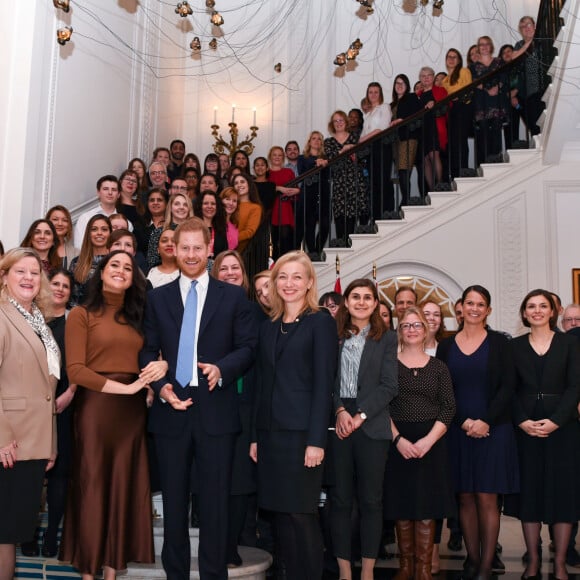 Le prince Harry, duc de Sussex, et Meghan Markle, duchesse de Sussex, en visite à la Canada House à Londres le 7 janvier 2020.