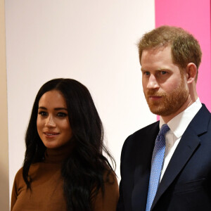 Le prince Harry, duc de Sussex, et Meghan Markle, duchesse de Sussex, en visite à la Canada House à Londres le 7 janvier 2020.