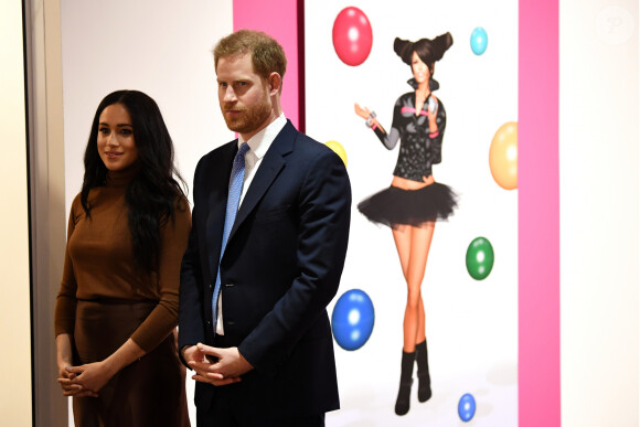 Le prince Harry, duc de Sussex, et Meghan Markle, duchesse de Sussex, en visite à la Canada House à Londres le 7 janvier 2020.