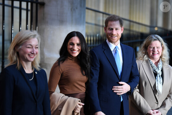 Le prince Harry, duc de Sussex, et Meghan Markle, duchesse de Sussex, en visite à la Canada House à Londres le 7 janvier 2020.