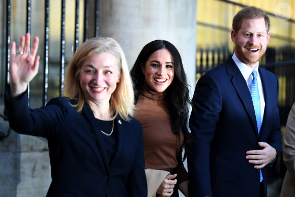 Le prince Harry, duc de Sussex, et Meghan Markle, duchesse de Sussex, en visite à la Canada House à Londres le 7 janvier 2020.