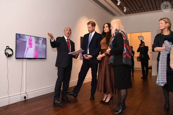 Le prince Harry, duc de Sussex, et Meghan Markle, duchesse de Sussex, en visite à la Canada House à Londres le 7 janvier 2020.